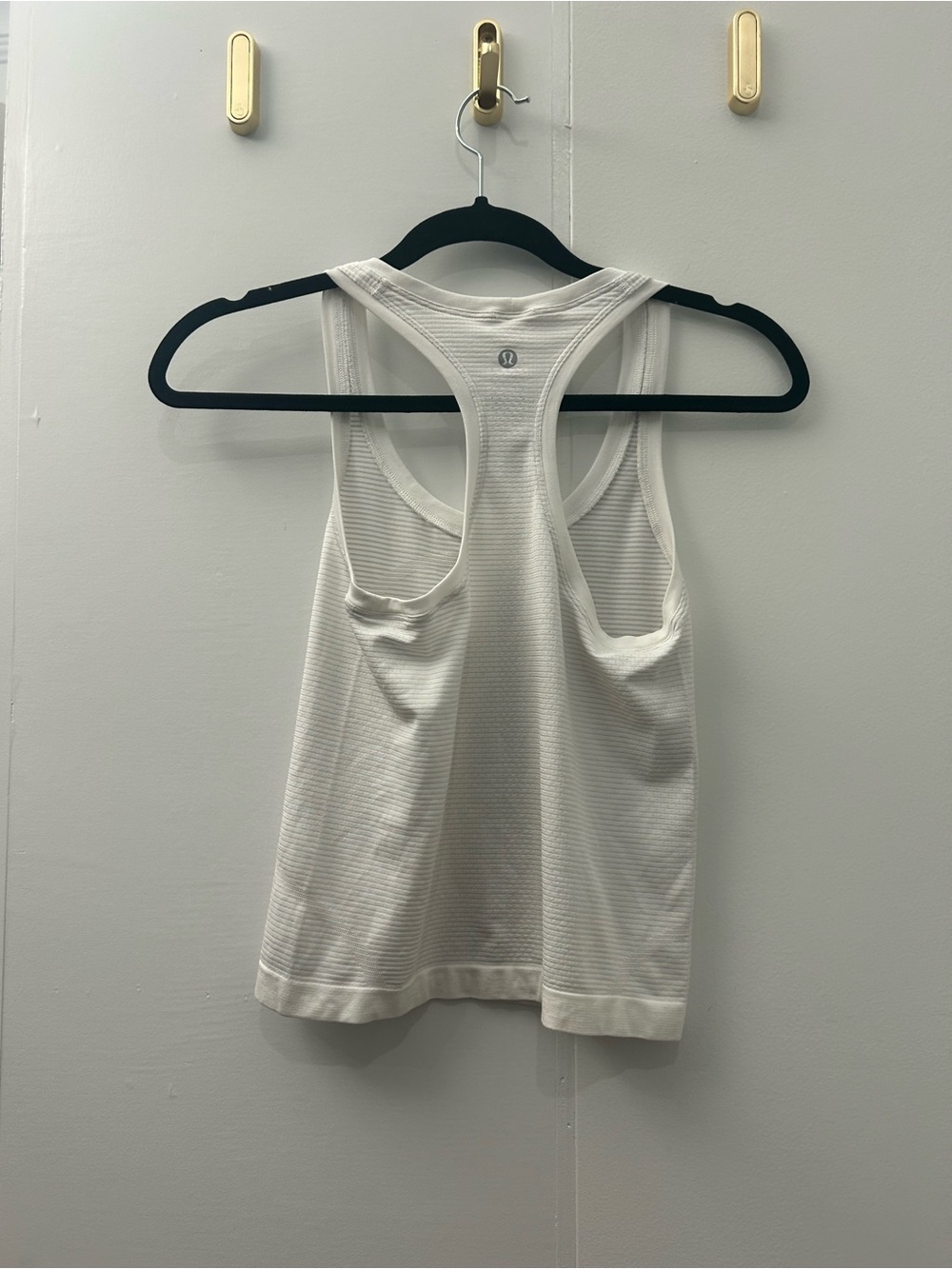 lululemon athletica White Ribbed Racerback Tank